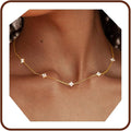 Aidenn Dainty Gold Silver Necklace for Women Girls Trendy Non Tarnish